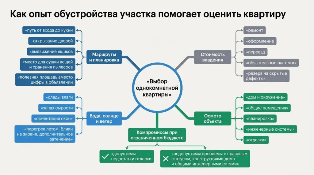 Каак опыт обустройства участка помогает оценить квартиру